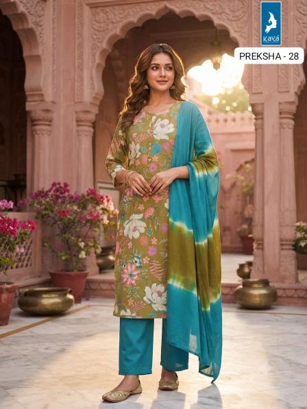 Kaya preksha 3pcs designer kurtis in wholesale in surat